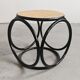 Art Nouveau stool in bent wood and caning by Mundus, 1920s