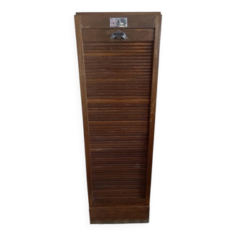 Filing cabinet with curtain
