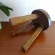 Brutalist wood tripod foot stool