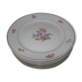 8 assiettes porcelaine Lunéville