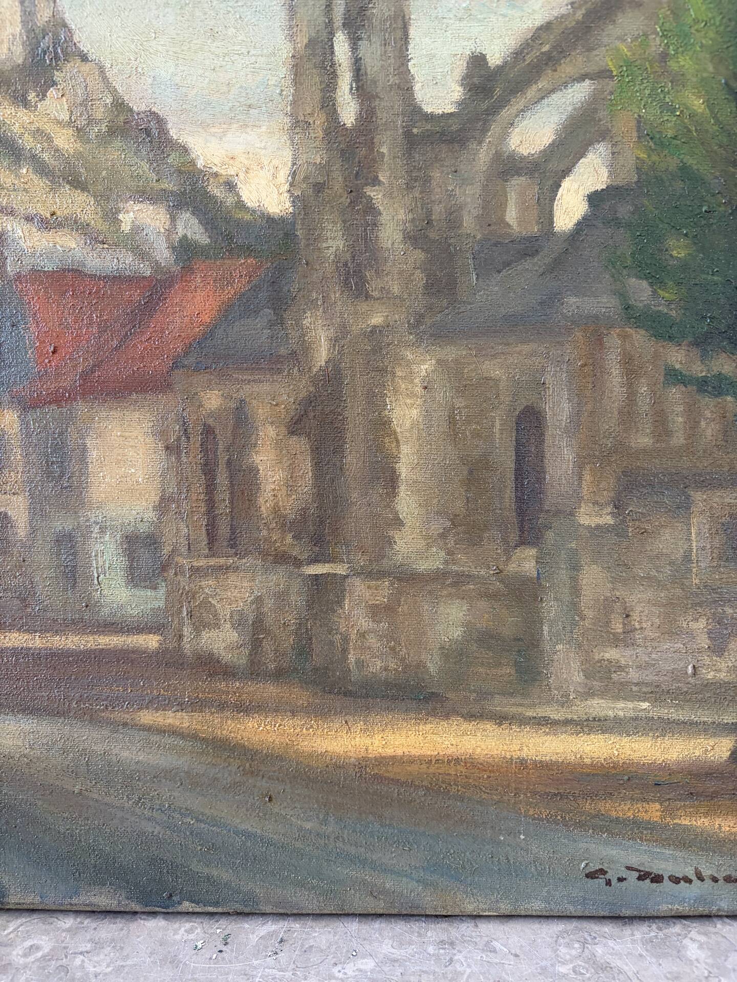 The Little Andely at Château Gaillard, oil on canvas 1954