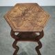 Circa 1900 Central European Hand-Carved Beech Side Table