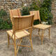 Set de 3 chaises en rotin vintage