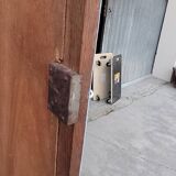 Parisian Art Deco armoire with beveled mirror and painted decoration