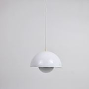 White Verner Panton flower pendant, Louis Poulsen, Denmark, 1969