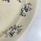 Large oval ironstone dish, "Damas" pattern by Sarreguemines, late 19th century, grey-black.