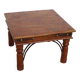 Table de salon carré en bois exotique