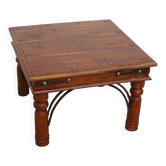 Square coffee table in exotic wood