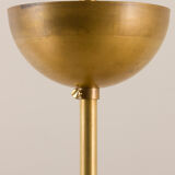 8 arms Italian chandelier with diabolo shades in Stilnovo style