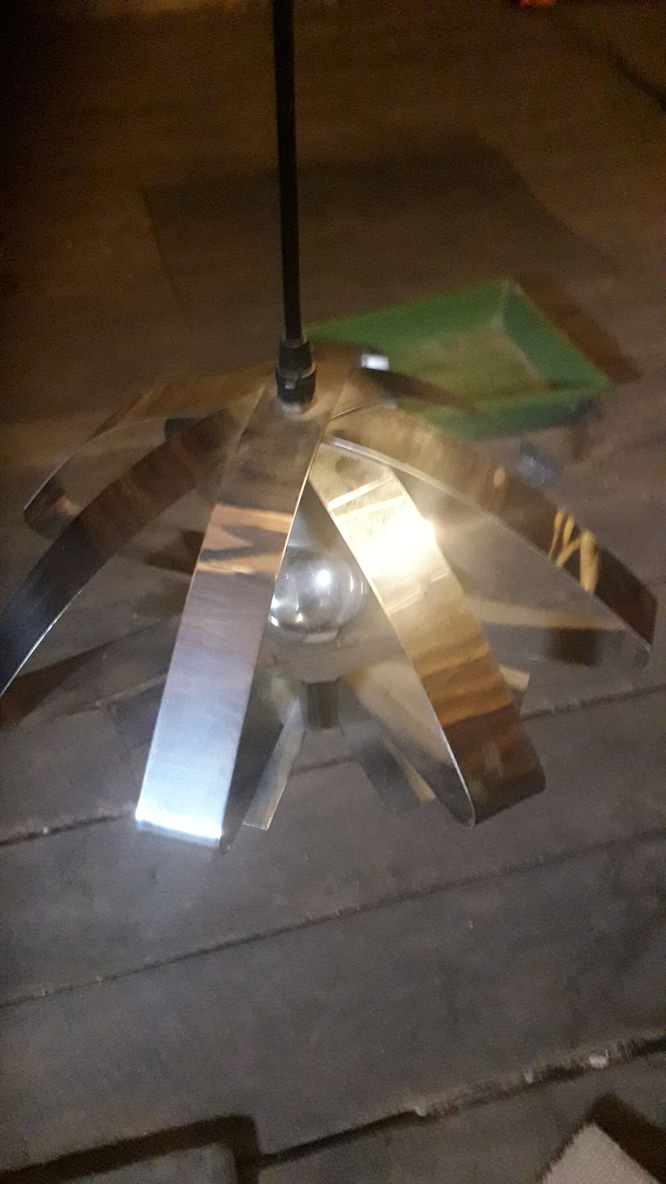 Chrome metal pendant lamp year 70