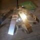 Suspension metal chromé an 70