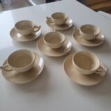 6 tasses et sous-tasses style art deco
