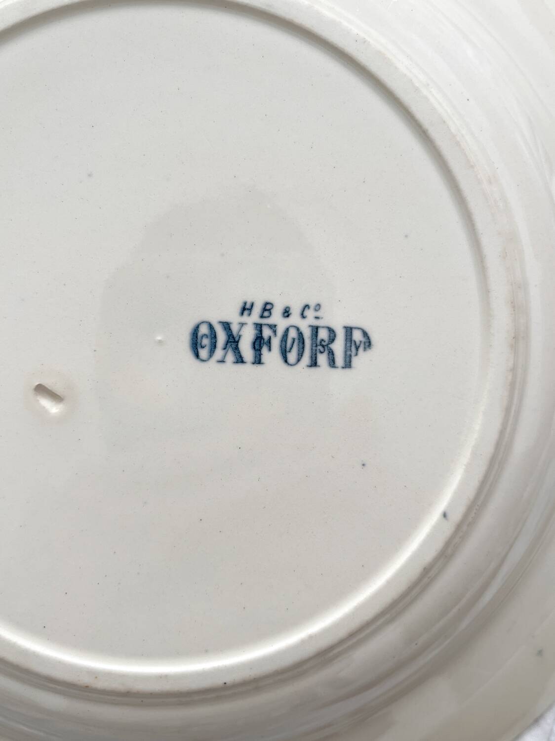 6 “Oxford” ironstone soup plates from Choisy le Roi