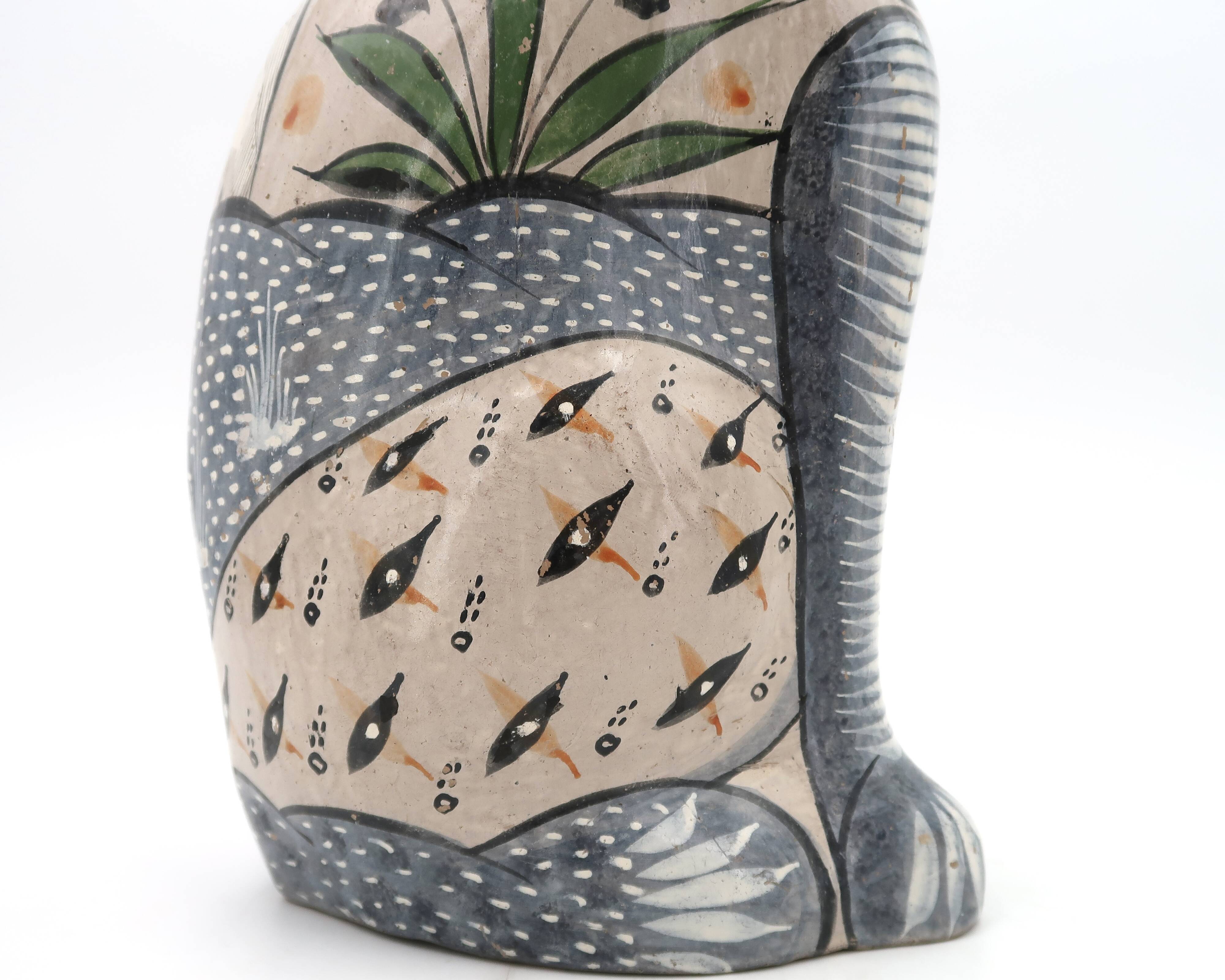 Large Mexican ceramic folk cat, 1970s