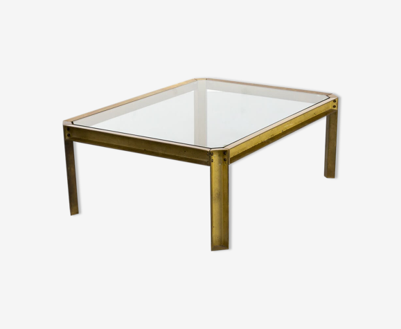 Tables basse en verre 70s Peter Ghyczy 'T09 ambassade'