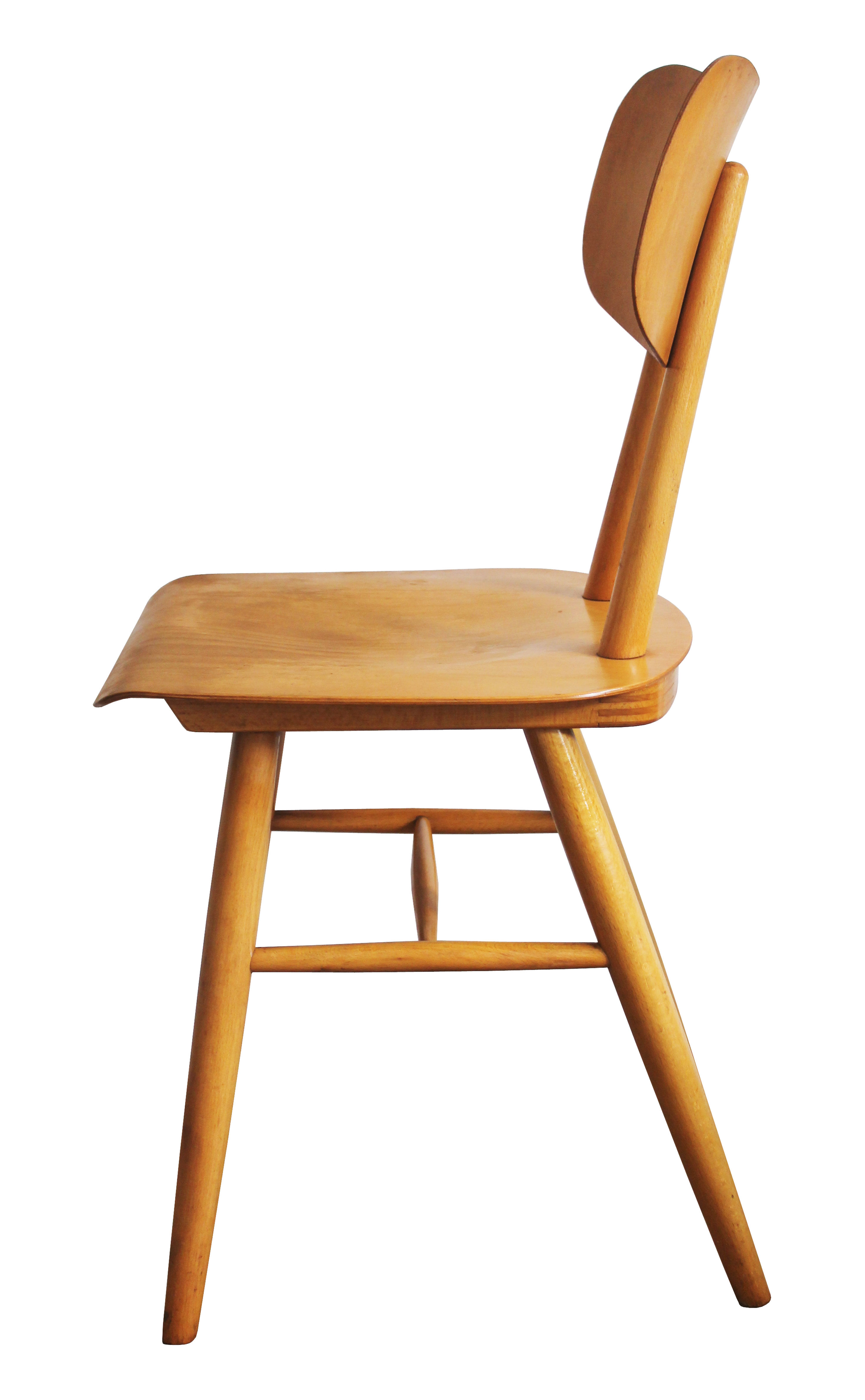 Paire de chaises de salle à manger mid century des années 1960 par ton