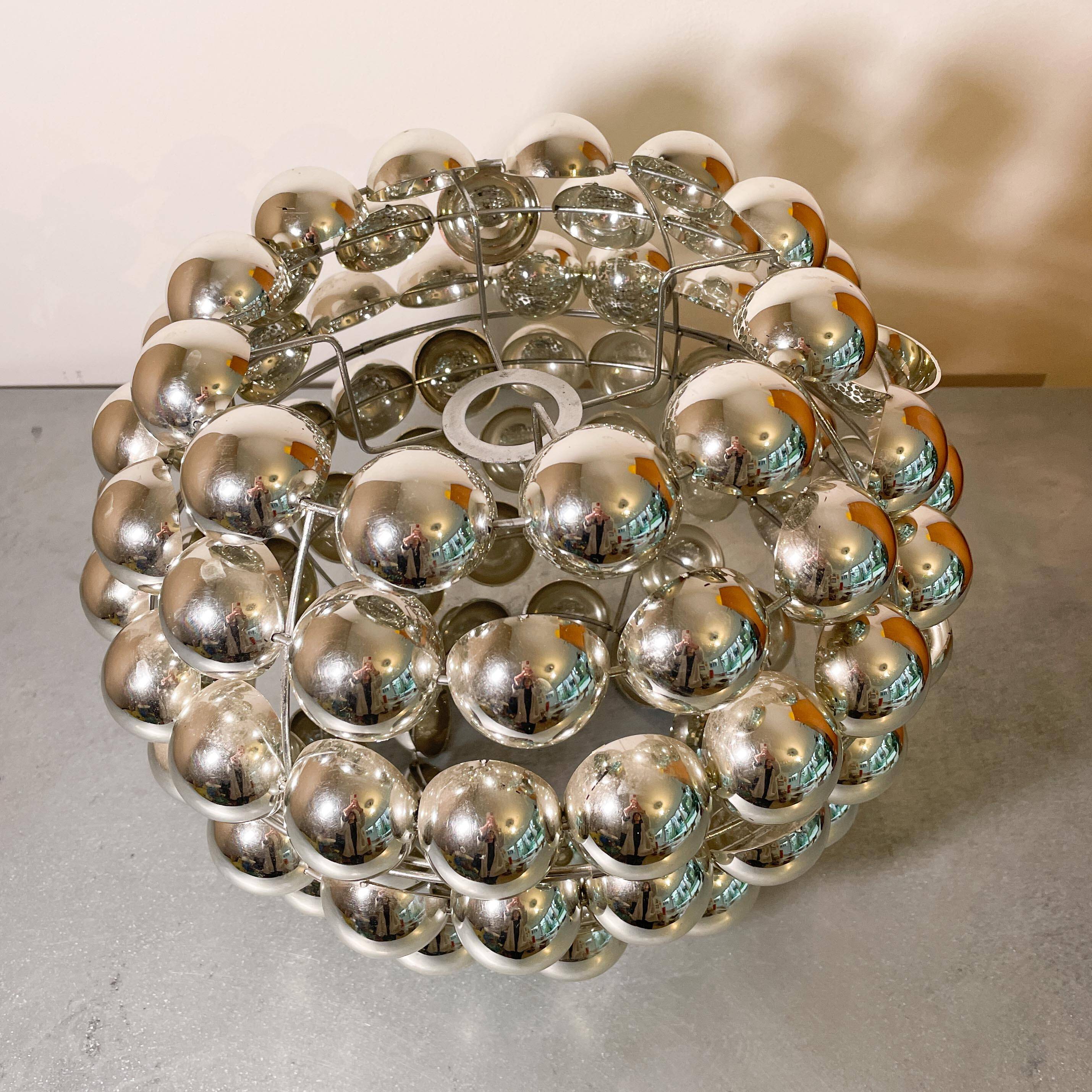 70s chrome kinetic pendant light or lampshade