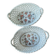 2corbeilles porcelaine tressée