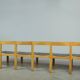 Vintage oak DUTCH DESIGN dining chairs in modern minimalist style, 1960s