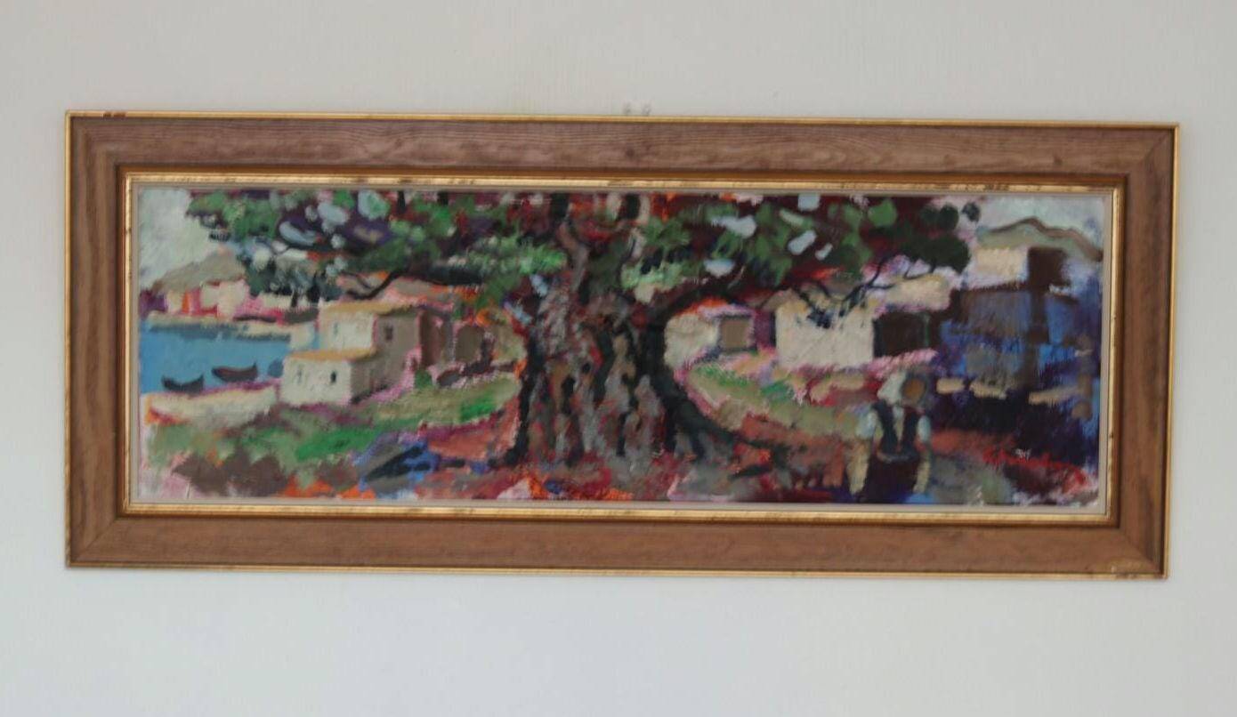 Swedish Oil on Canvas – “Obscured by a Tree” by Bertil Wahlberg