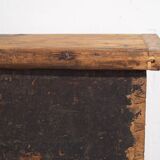 Antique long trunk painted with floral motifs (Year 1876) #1