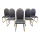 Vintage brass dining chairs by Belgochrom, 1970s