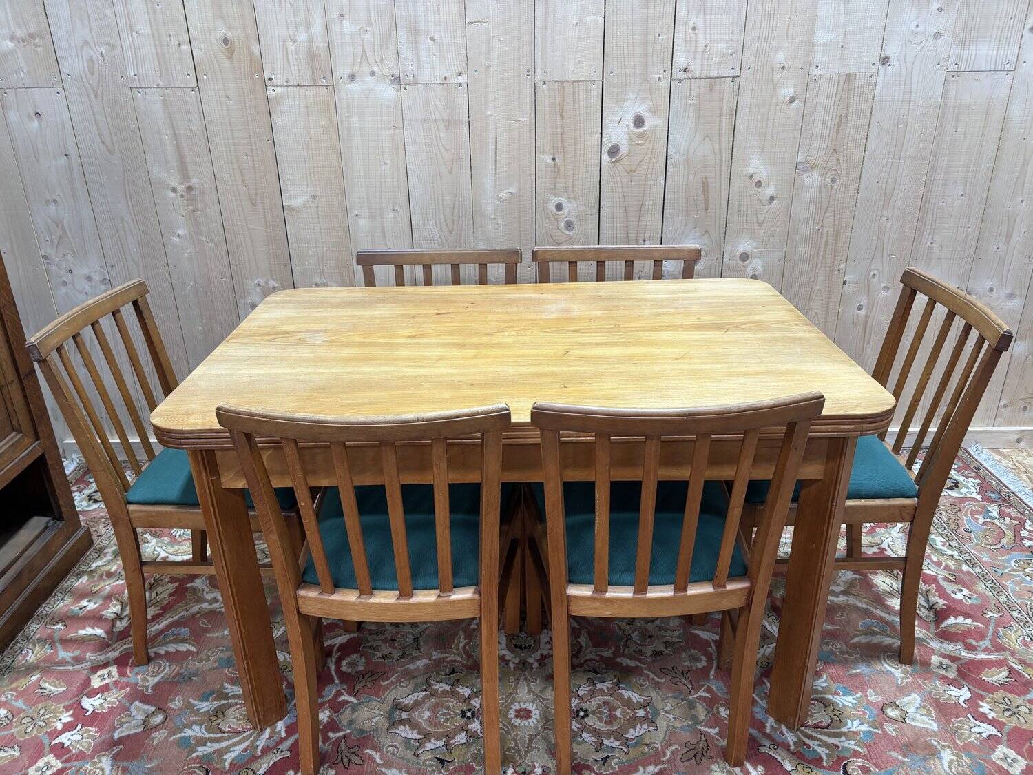 Table with extensions from the 1950s in elm.