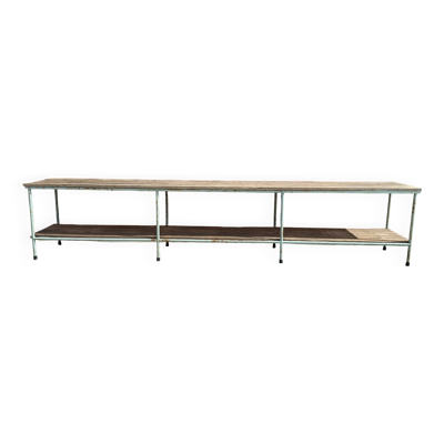 Grande table industrielle   établi   console   table d'atelier