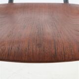 High-quality restored mid-century teak / tubular steel chair / Danish industrial design / 1960s / 1970s