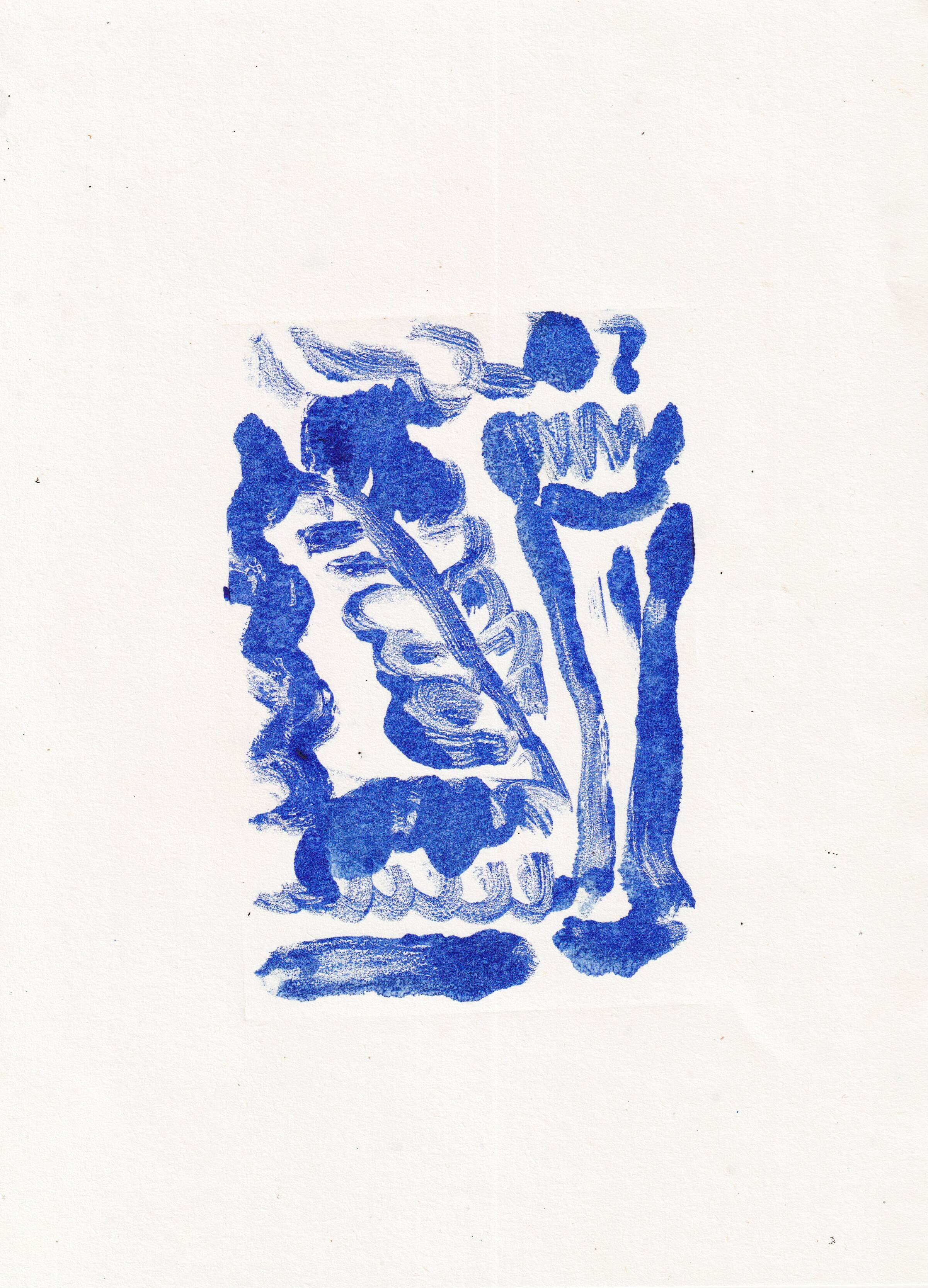 Blue monoprint ii