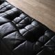Kashima three seater sofa in black leather by Michel Ducaroy for Ligne Roset, 1970s