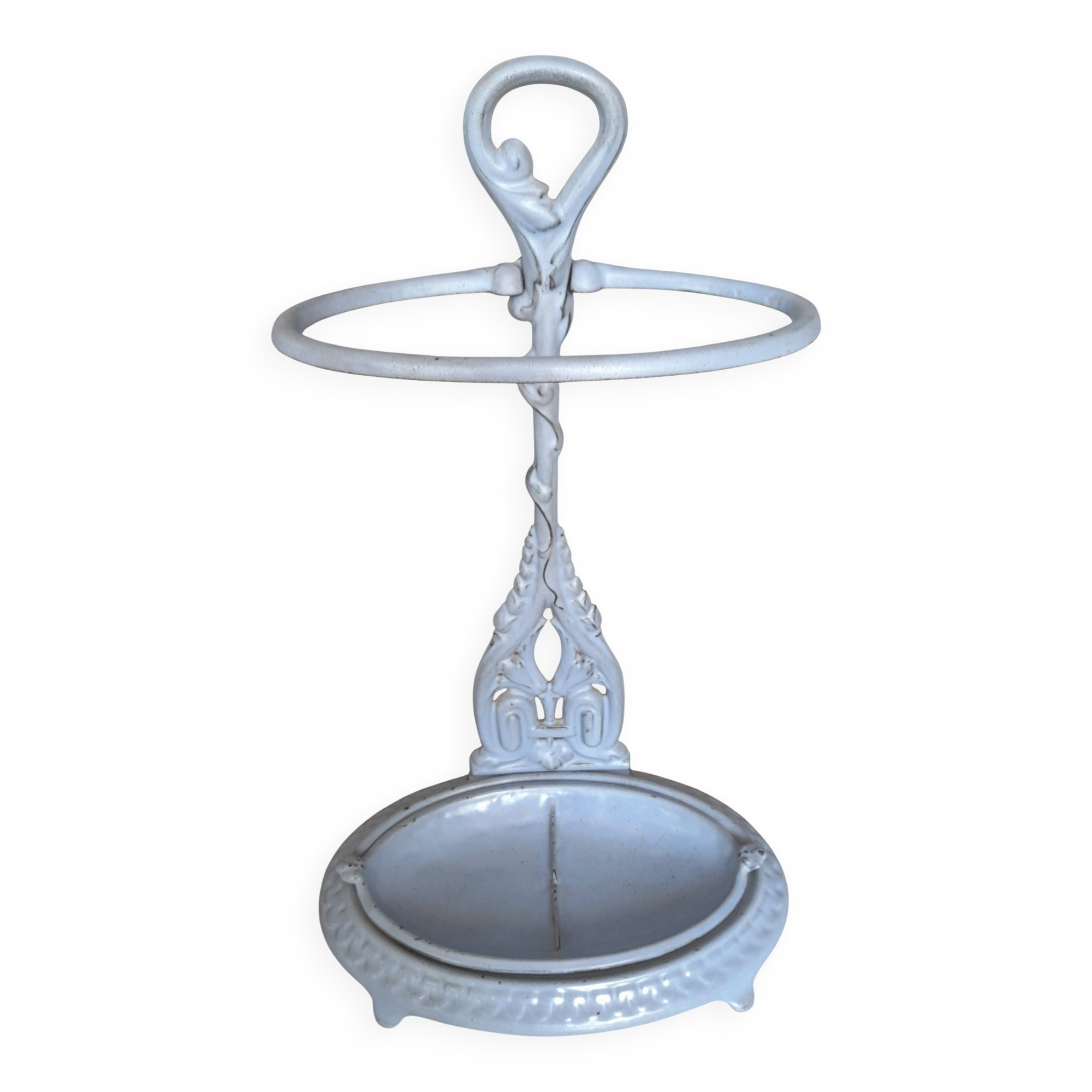 Enamelled cast iron umbrella stand