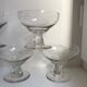 Lot de 5 coupes à champagne en cristal pieds facettés art déco années 20-30