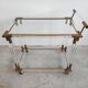 Modern mid-century bar cart in lucite, bronze, and glass, 1970s