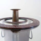 Vincent wegnez sculptural bronze and glass console table - belgium 20th