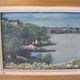 Old oil on cardboard of a marine and coastal landscape signed H. Walter.