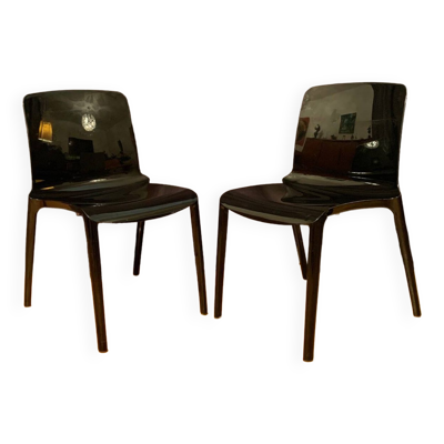 Paire de chaises Tiffany par Marcello Ziliani, Casprini, Italie.