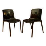 Pair of Tiffany chairs by Marcello Ziliani, Casprini, Italy.