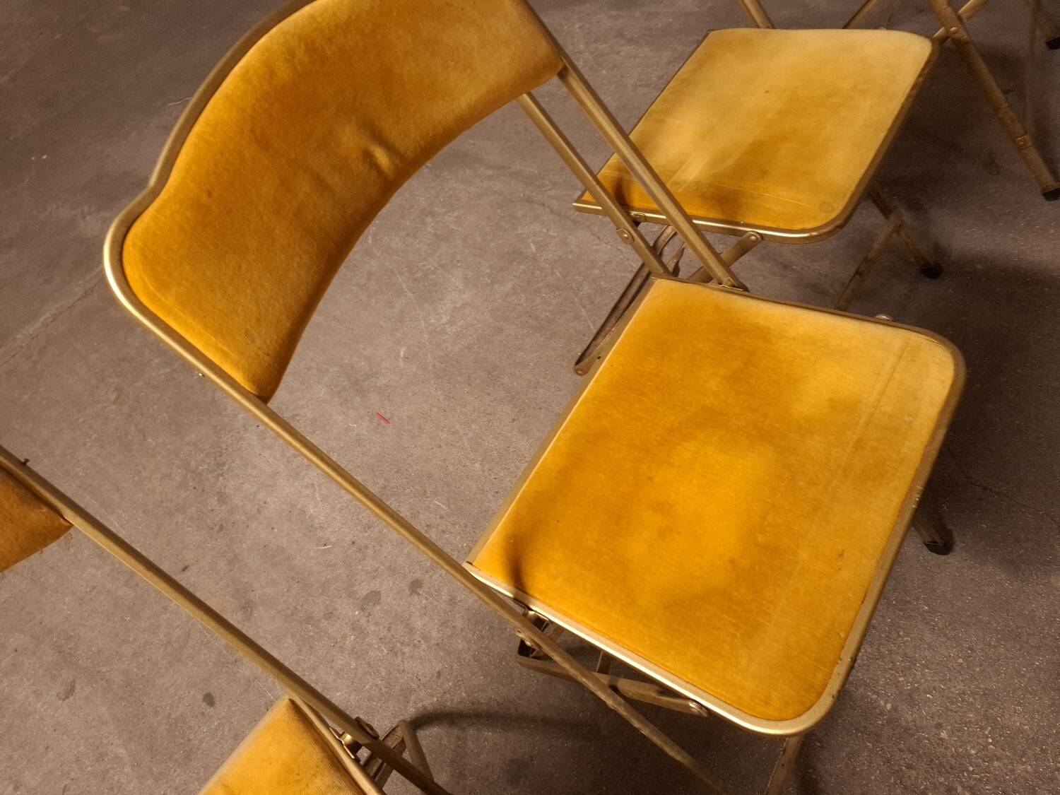 6 vintage opera folding chairs