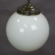 Functional Bauhaus-style pendant light with opaline glass shade.