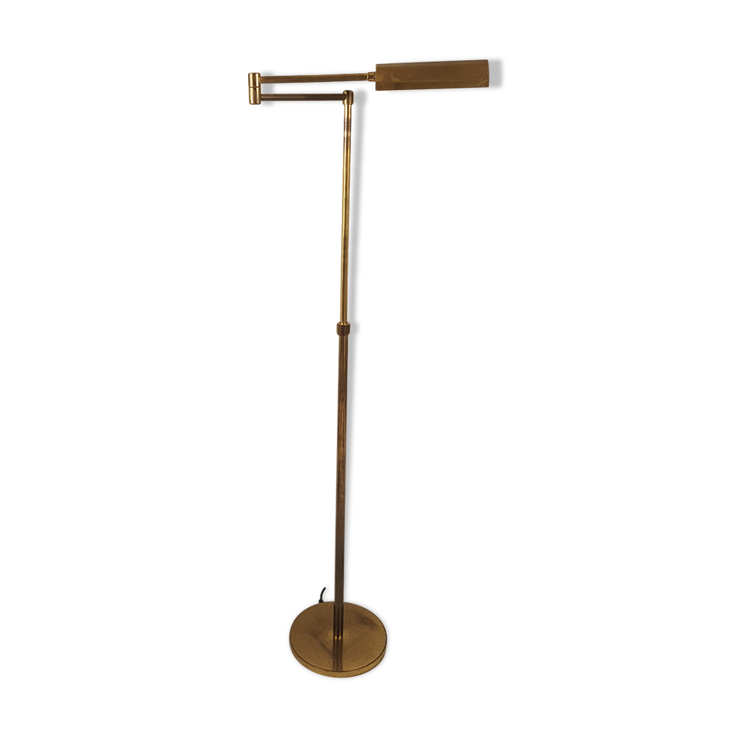 Articulated brass floor lamp