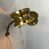Pair of vintage adjustable wall lights, brass, Sweden 1960