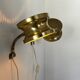 Pair of vintage adjustable wall lights, brass, Sweden 1960