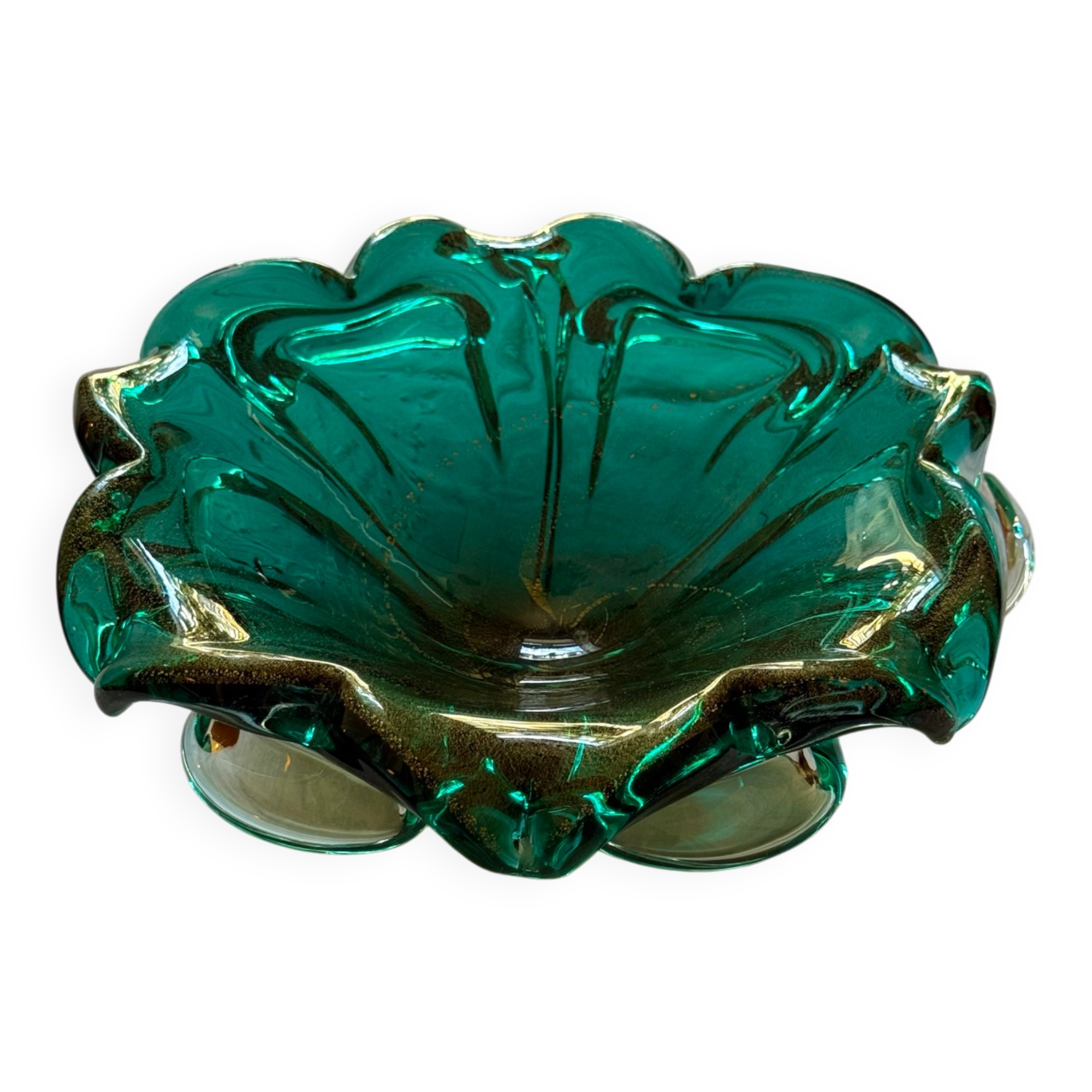 Bowl / pocket emptier / glass centrepiece in Murano style from the 1970s.
