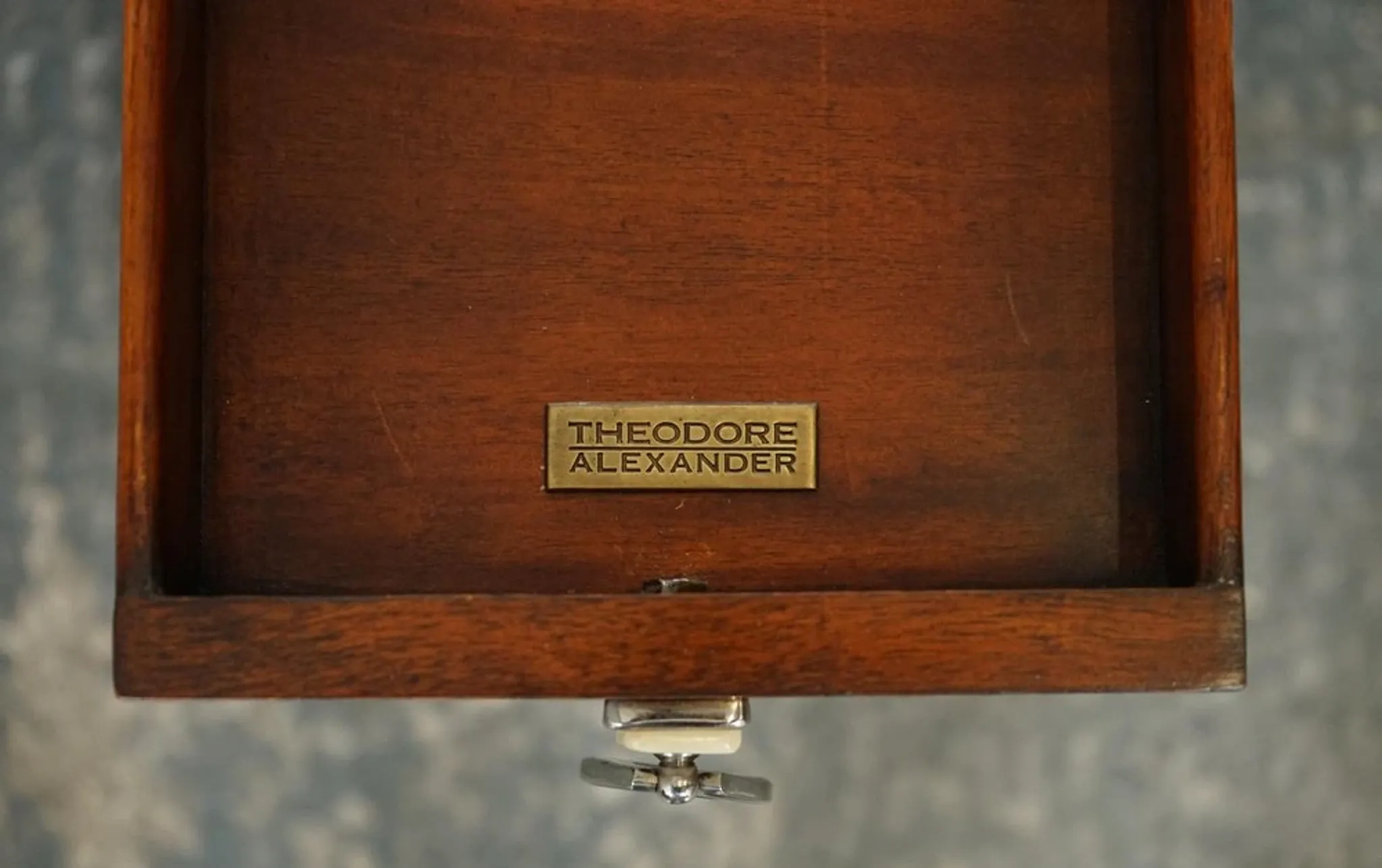 Double-Faced Drawer Desk Art Deco by Theodore Alexander