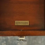 Double-Faced Drawer Desk Art Deco by Theodore Alexander