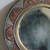 Round Mirror Flower Antique Brass