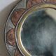 Miroir rond Fleur Laiton ancien