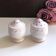 Vintage porcelain salt and pepper shaker duo