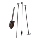 Set of 4 fireplace tools